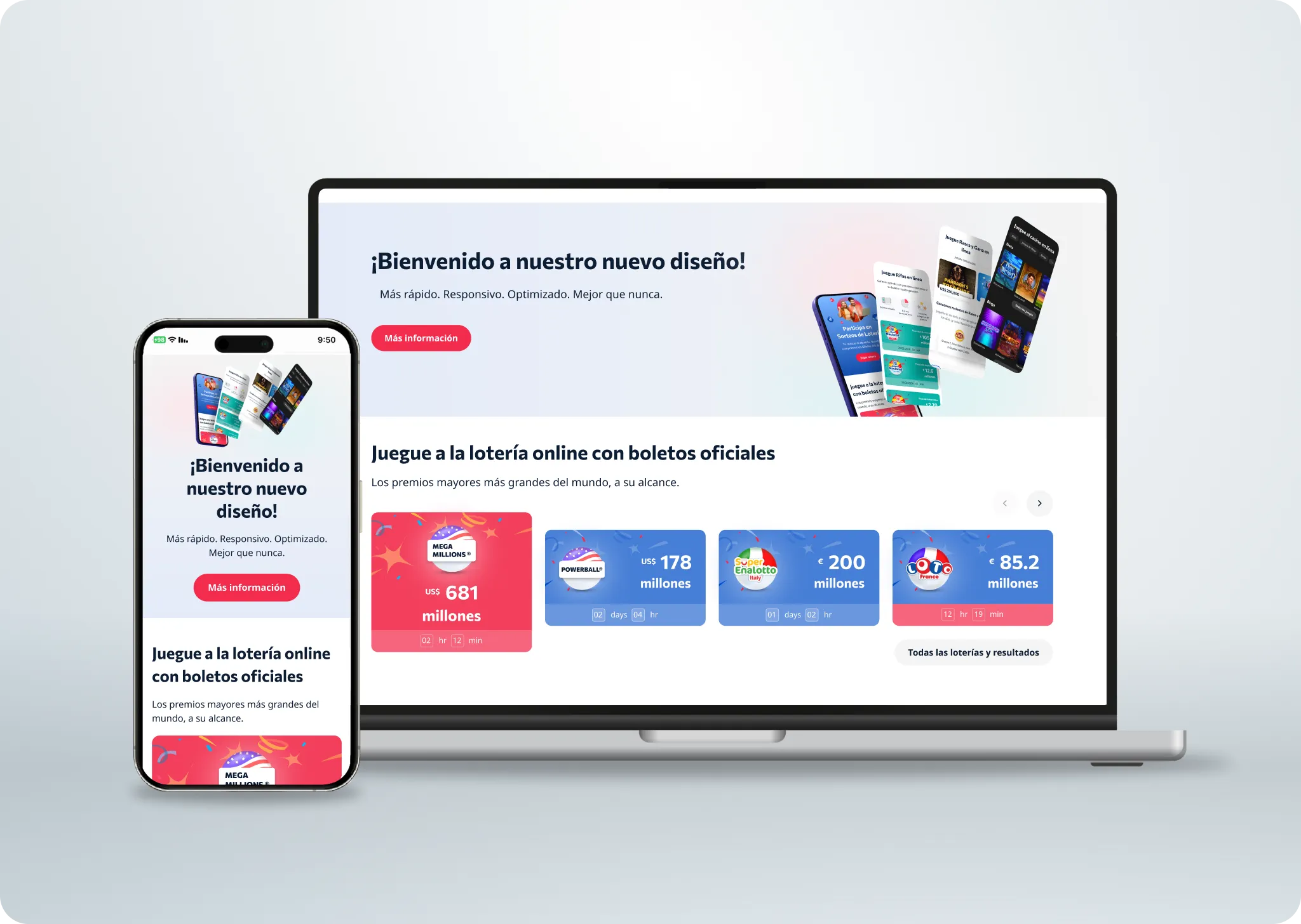 Mejore su experiencia de lotería en línea con nuestro nuevo sitio
